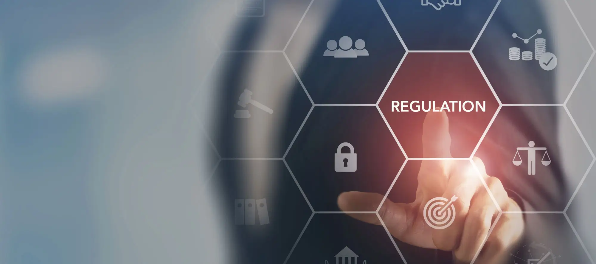 Corporate regulations and compliance concept. 