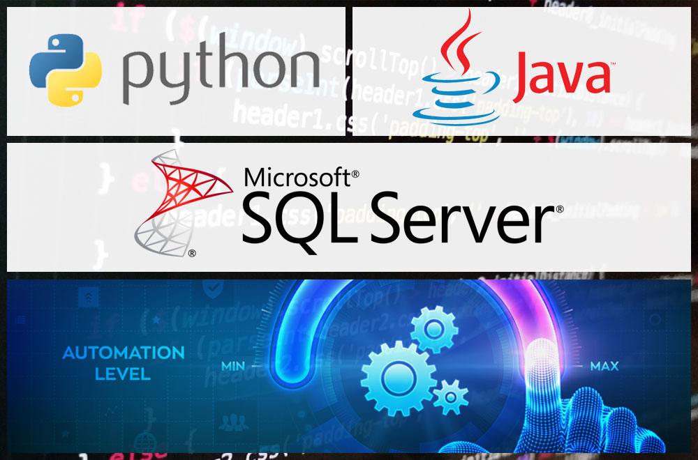 Python, Java, Microsoft SQL Server, Automation