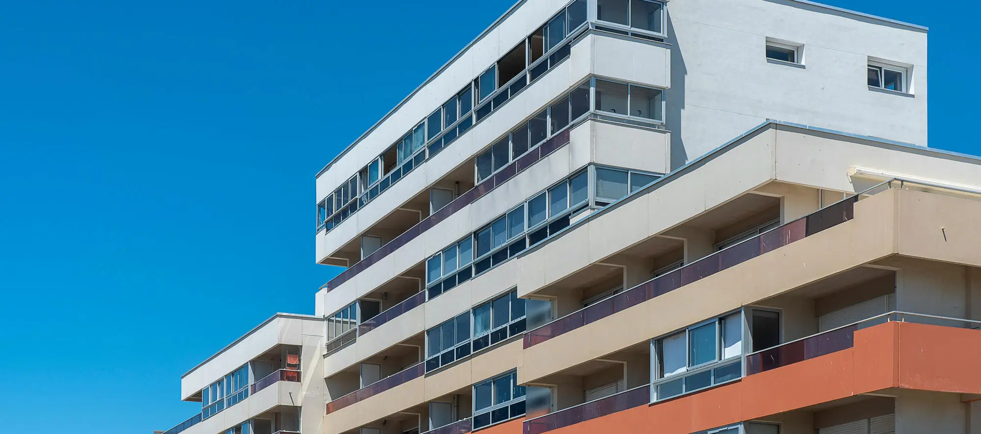 Outside shot of apartment building
