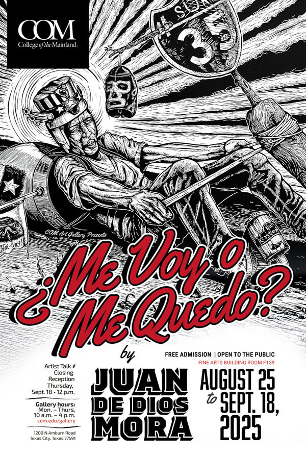 ¿Me Voy o Me Quedo? Juan de Dios exhibition poster