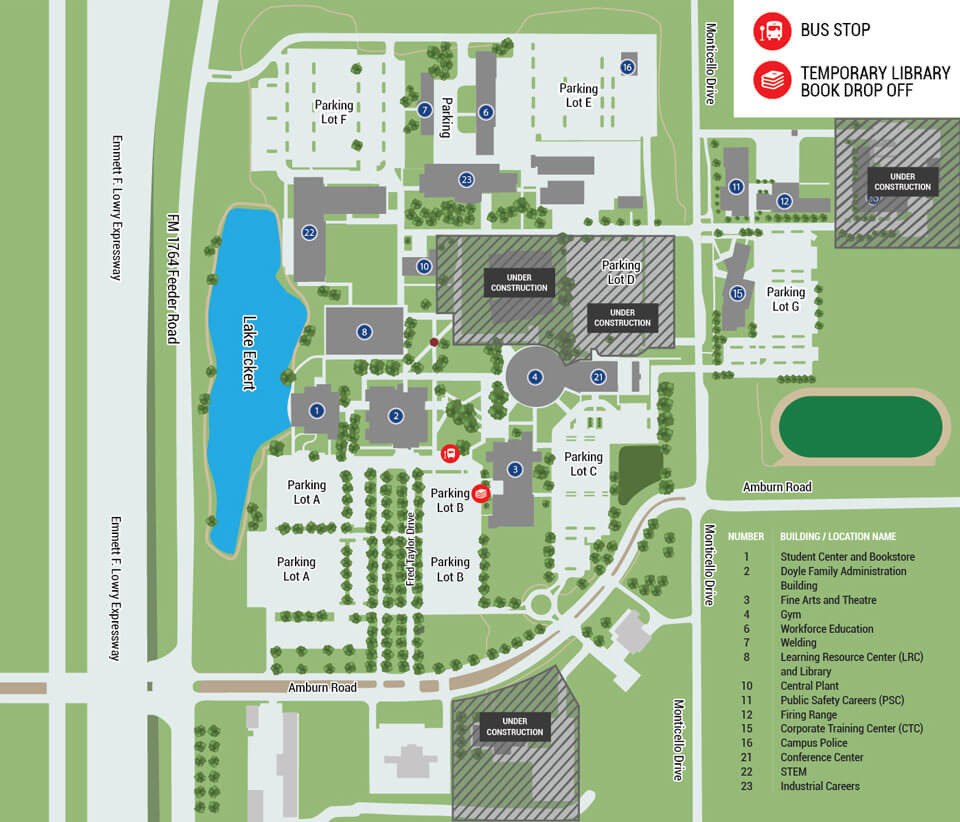 College of the Mainland campus map image