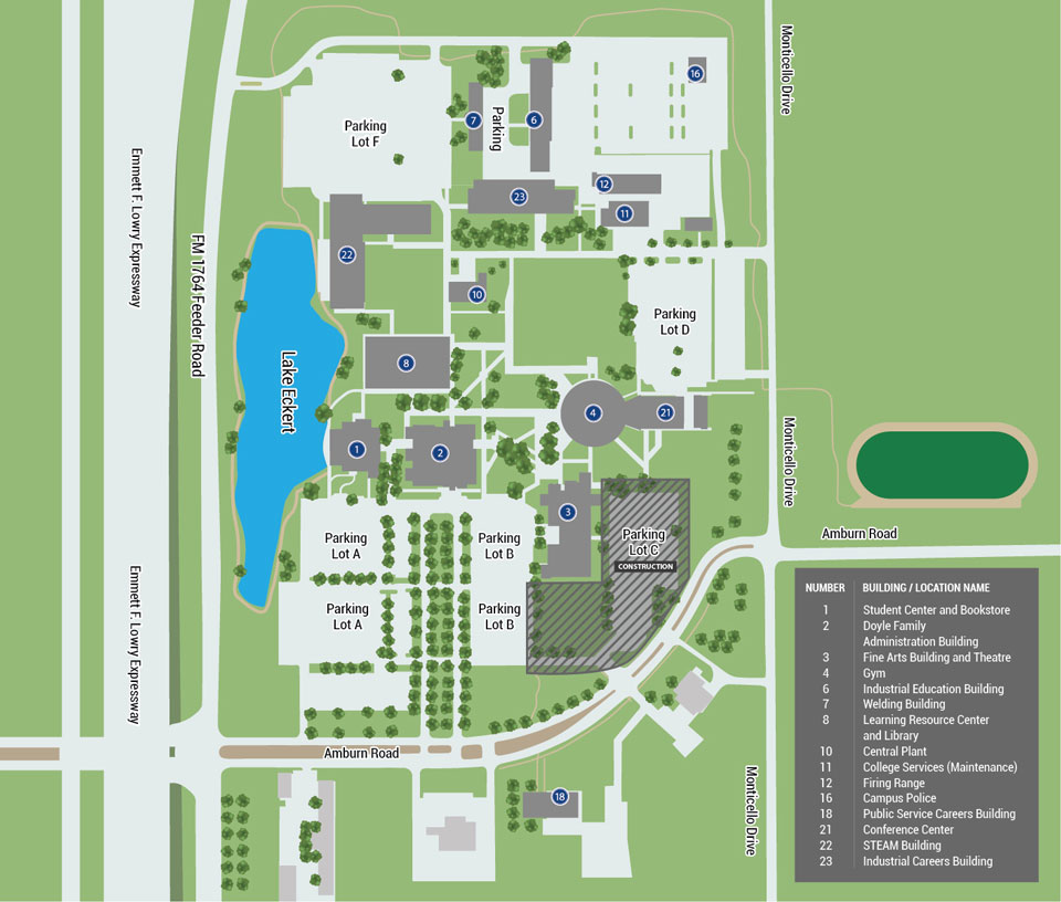 College of the Mainland campus map image