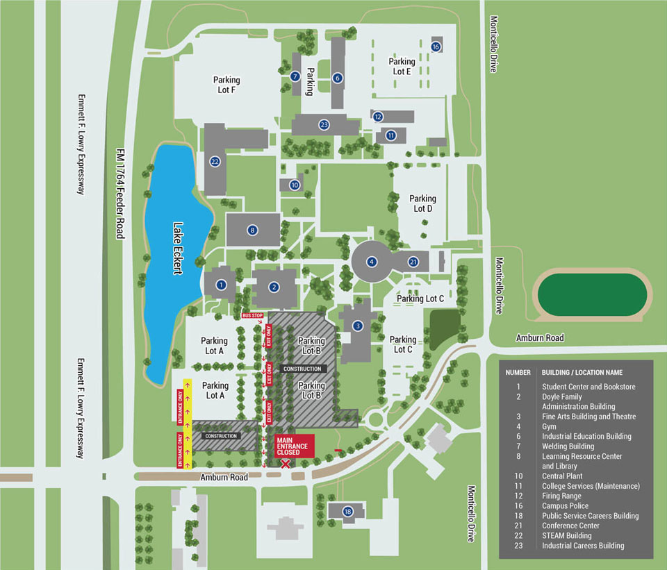 College of the Mainland campus map image