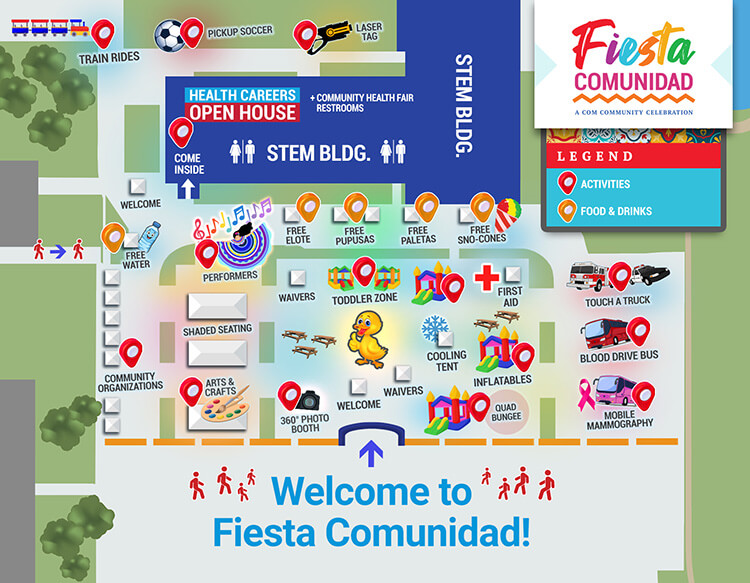 Event Map for Fiesta Comunidad