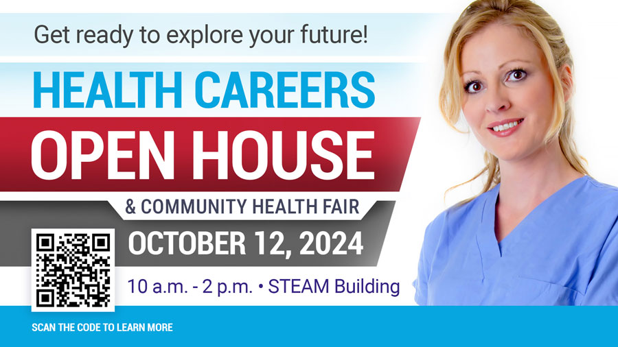 Health Careers Open House postcard