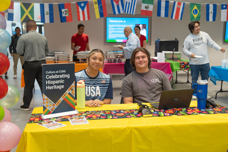 Students at College of the Mainland celebrate Hispanic Heritage Month during a kickoff event.