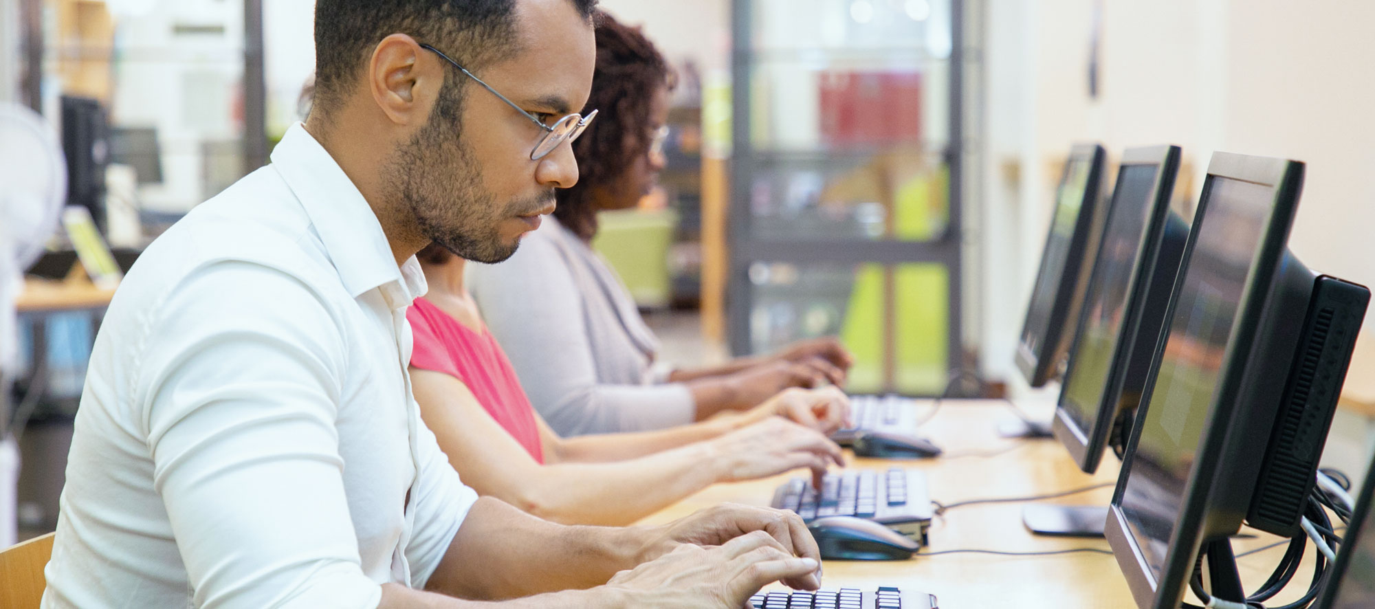 Students in computer lab.