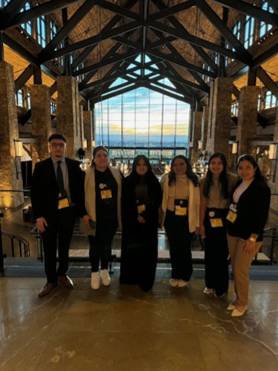 Six students at the HACU Conference