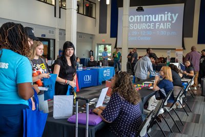 Students at Community Resource Fair